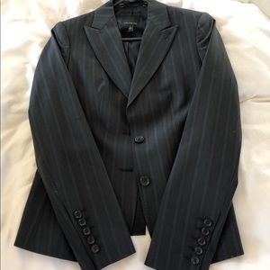 Skirt suit black and navy stripped